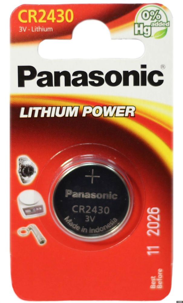 Батарейка Panasonic Lithium Power CR-2430 литиевая 1 шт