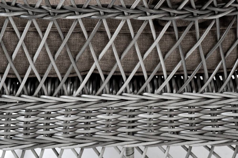 "Гранд Латте" диван трехместный из искусственного ротанга, цвет графит