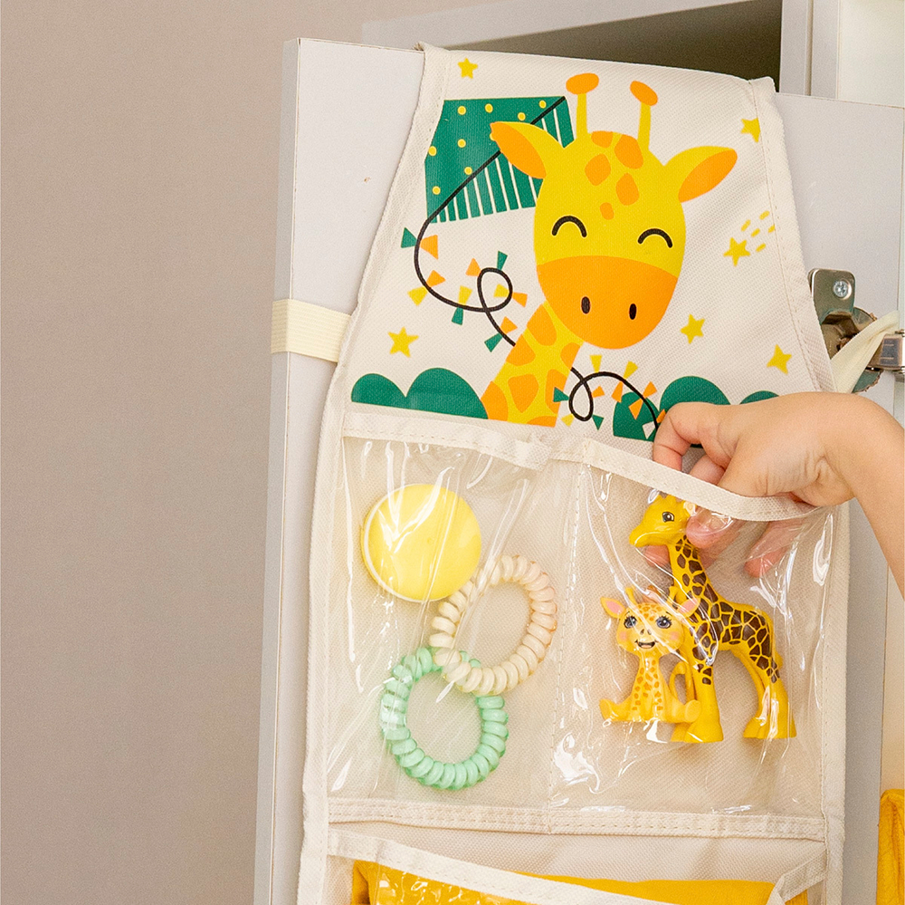 Кармашки для детского сада на резинке. Жираф