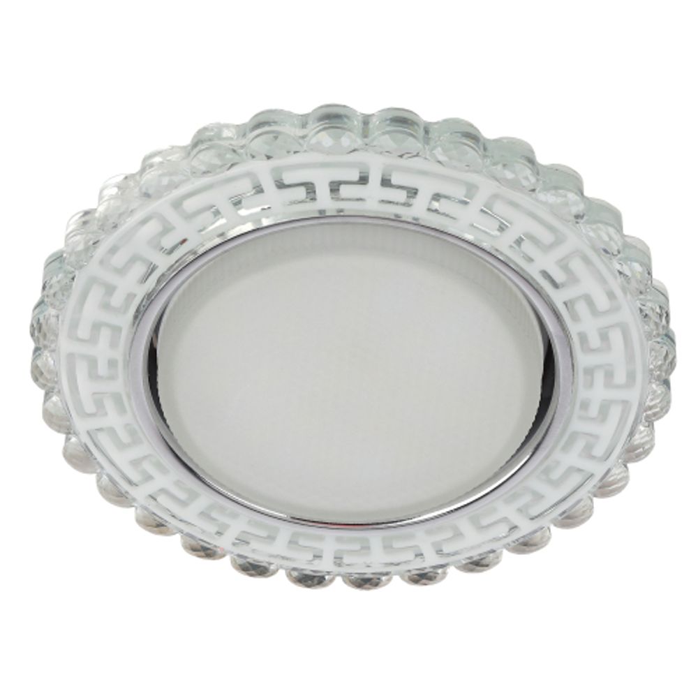 Светильник встраиваемый cо светодиодной подсветкой ЭРА DK LD38 SL под лампу GX53 зеркальный