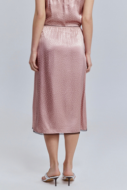 Юбка с кружевом из атласа