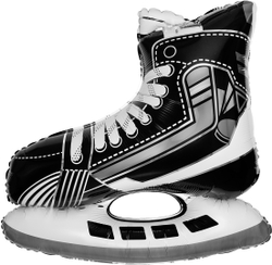 Купить фольгированный фигурный шар с гелием в виде коньков хоккеиста недорого