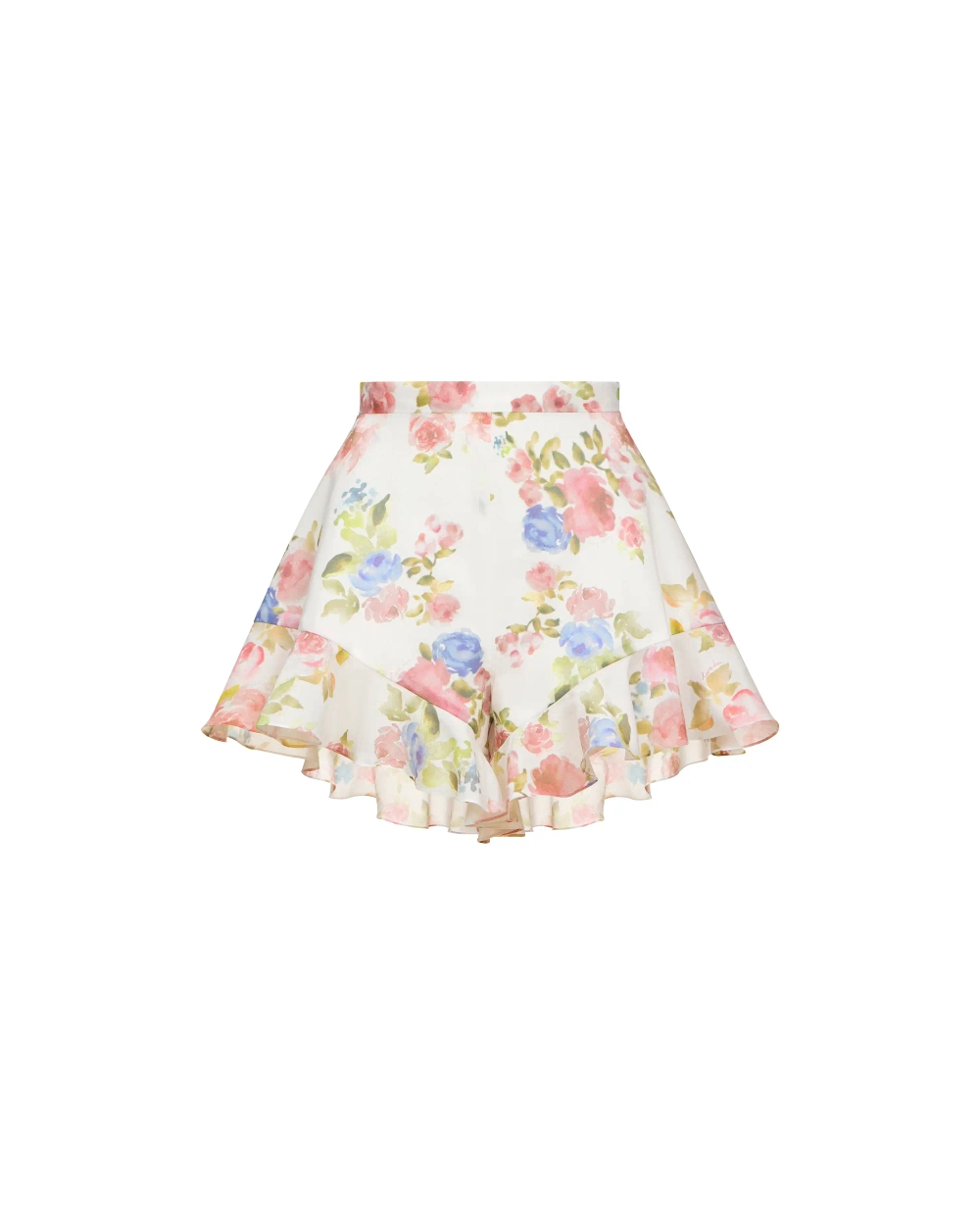Одри (Audrie), шорты с рюшами из батиста шифона с цветочным принтом