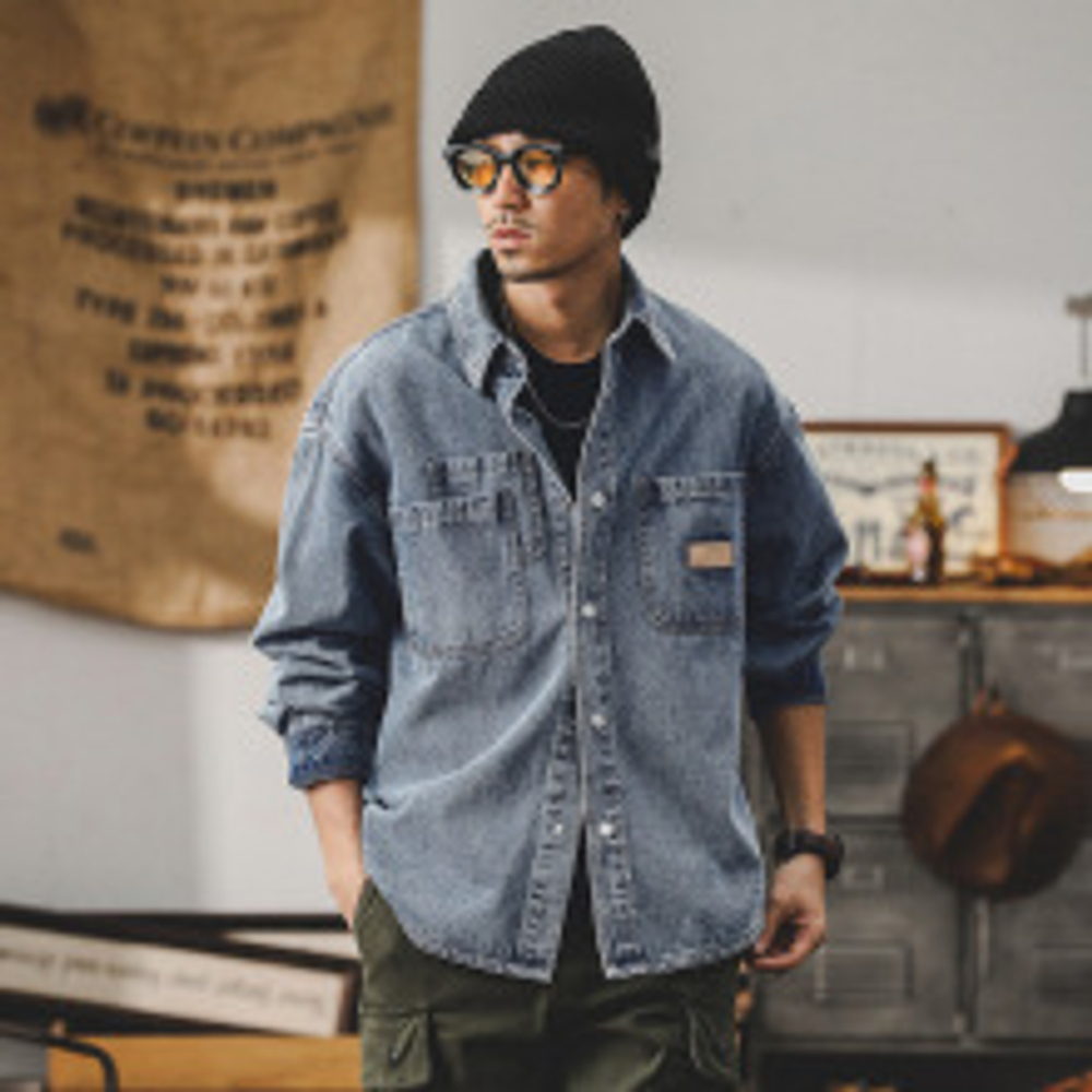 Американская джинсовая рубашка