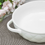 Блюдо для запекания 23см круглое "Bianco", фарфор