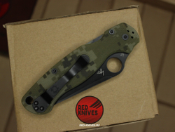 Нож Spyderco Paramilitary 2 Tanto G10 - камуфляж рукоять, черный клинок RK/480