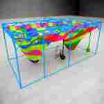 Верёвочная конструкция «Радужная паутина»