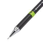 Карандаш механический 0,5 мм, BRAUBERG "Ring", ластик, корпус черный, детали ассорти, 181418