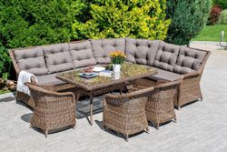 "Бергамо" модульный диван из ротанга, цвет коричневый