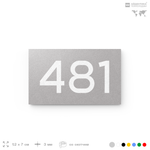 Номер на дверь 481, табличка на дверь для офиса, квартиры, кабинета, аудитории, склада, серая 120х70 мм, Айдентика Технолоджи