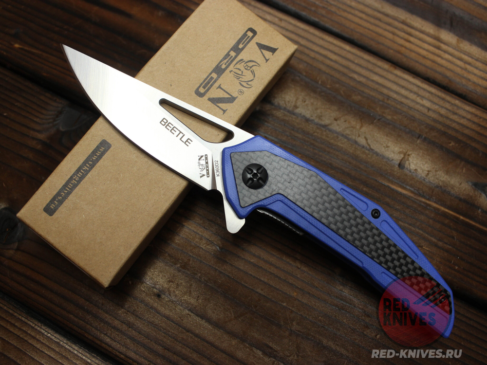 Компактный складной нож VN "BEETLE" K360D2 c клинком из стали D2, рукоять G10
