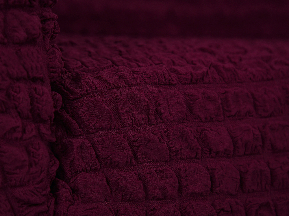 Комплект чехлов на диван и 2 кресла без оборки, цвет Бордовый