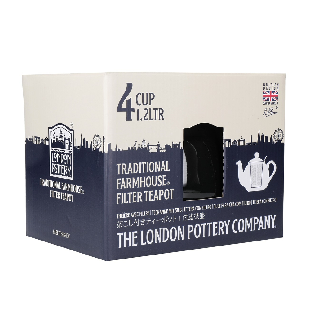 Kitchen Craft - Чайник London Pottery Farmhouse 1л с ситечком, черный / артикул   73285  / GTIN 5017039165780