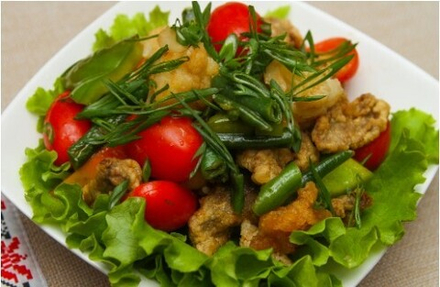 Салат из телятины с овощами