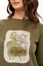 23410 Лонгслив женский (хаки)