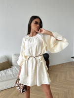 Платье летящее из вискозы с воланами