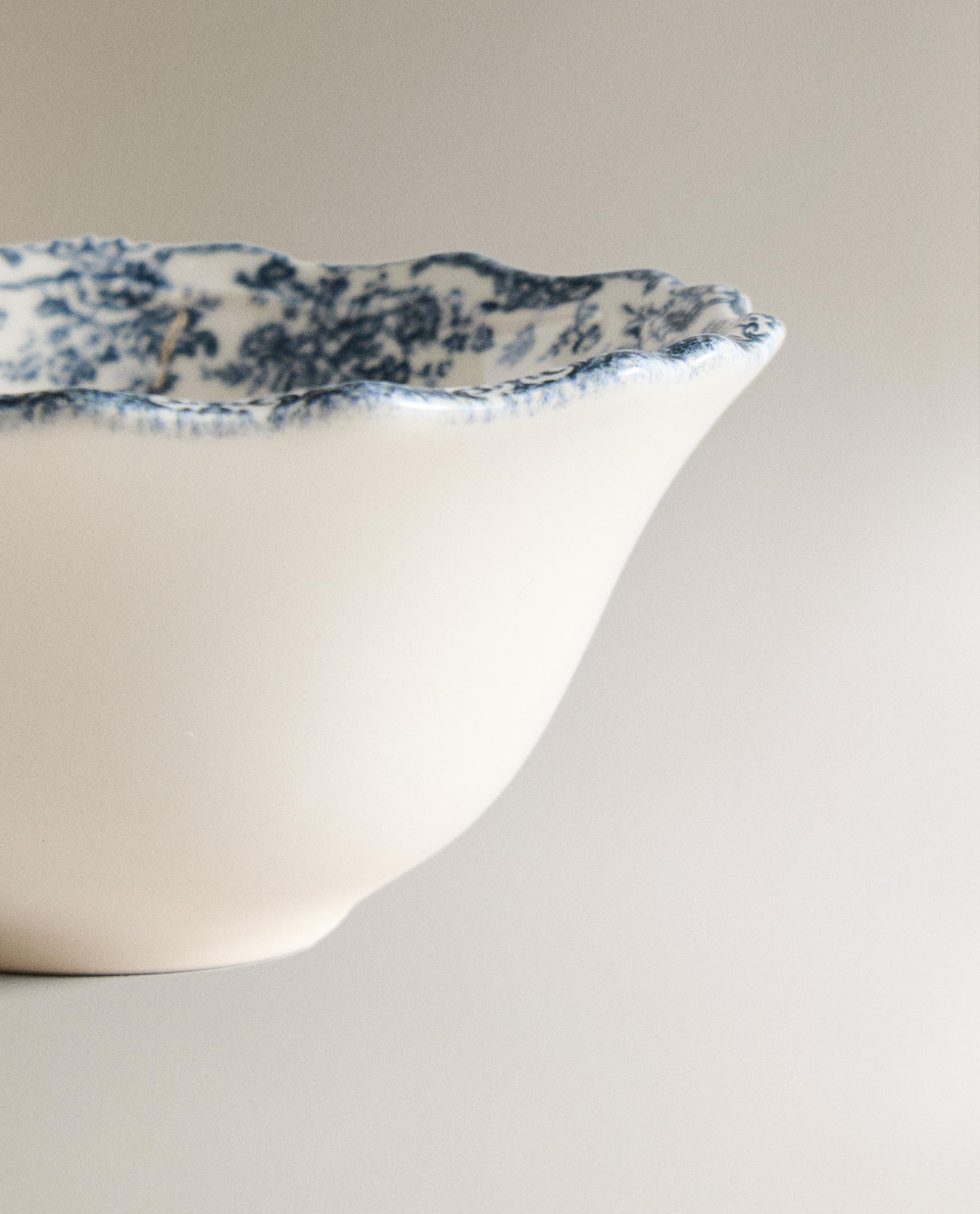 Zara Home миска из фаянса, цвет синий, 14 см · 2460/467