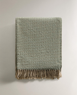 Zara Home плед из полиэстера, зелёный, 140x190 см