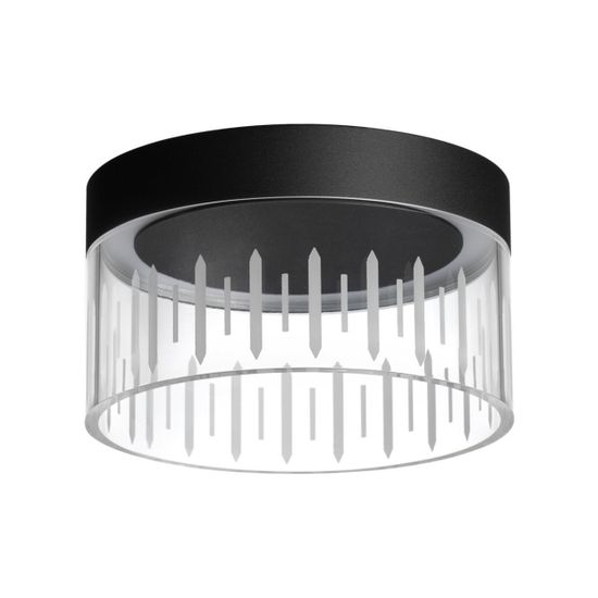 359004 OVER NT23 334 черный Светильник накладной светодиодный IP20 LED 4000K 18W 85-265V AURA