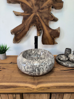 Раковина из мрамора Donut Doreng Grey DM-65869 40х40х15 из натурального камня