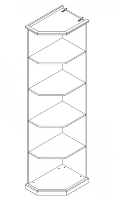 Мишель (Эра) Стеллаж торцевой для шкафа (правый)