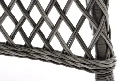 "Эспрессо" плетеный круглый стол, диаметр 118 см, цвет графит