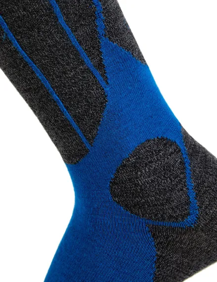 Термоноски мужские Norveg Sport Wool горнолыжные высокие 9SWSMRU-125, синий+антрацит