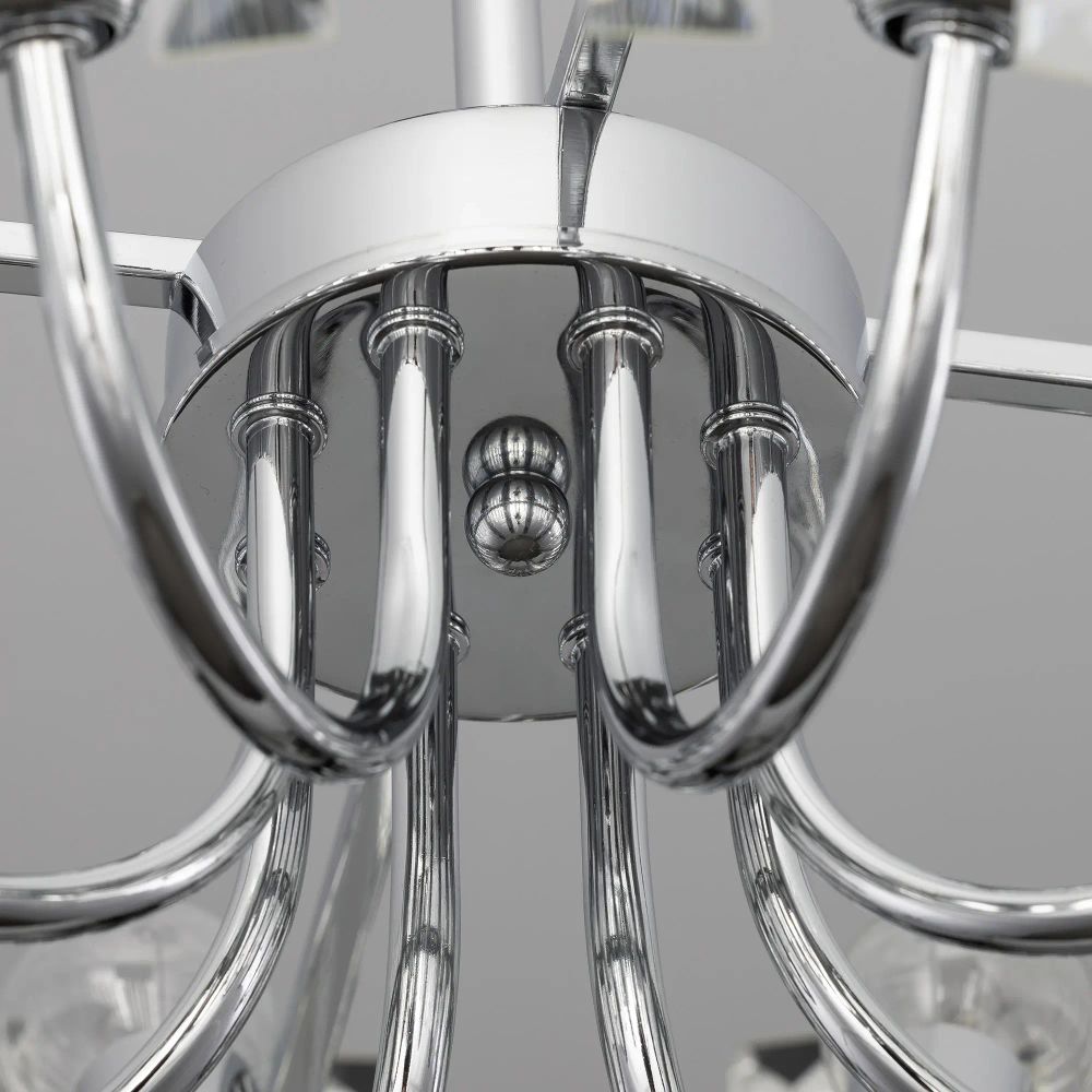 Citilux Вестерос CL307180 Люстра хрустальная потолочная Хром