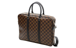 LOUIS VUITTON PORTE DOCUMENTS VOYAGE Canvas Leather Briefcase Small Men"s Brown