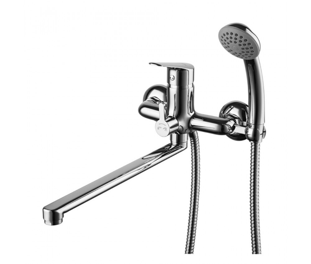 Смеситель LEMARK универсальный одноручный,с плоск.изливом 300 мм, (LM6551C)