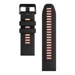QuickFit 26mm black/flame red Silicone watch band