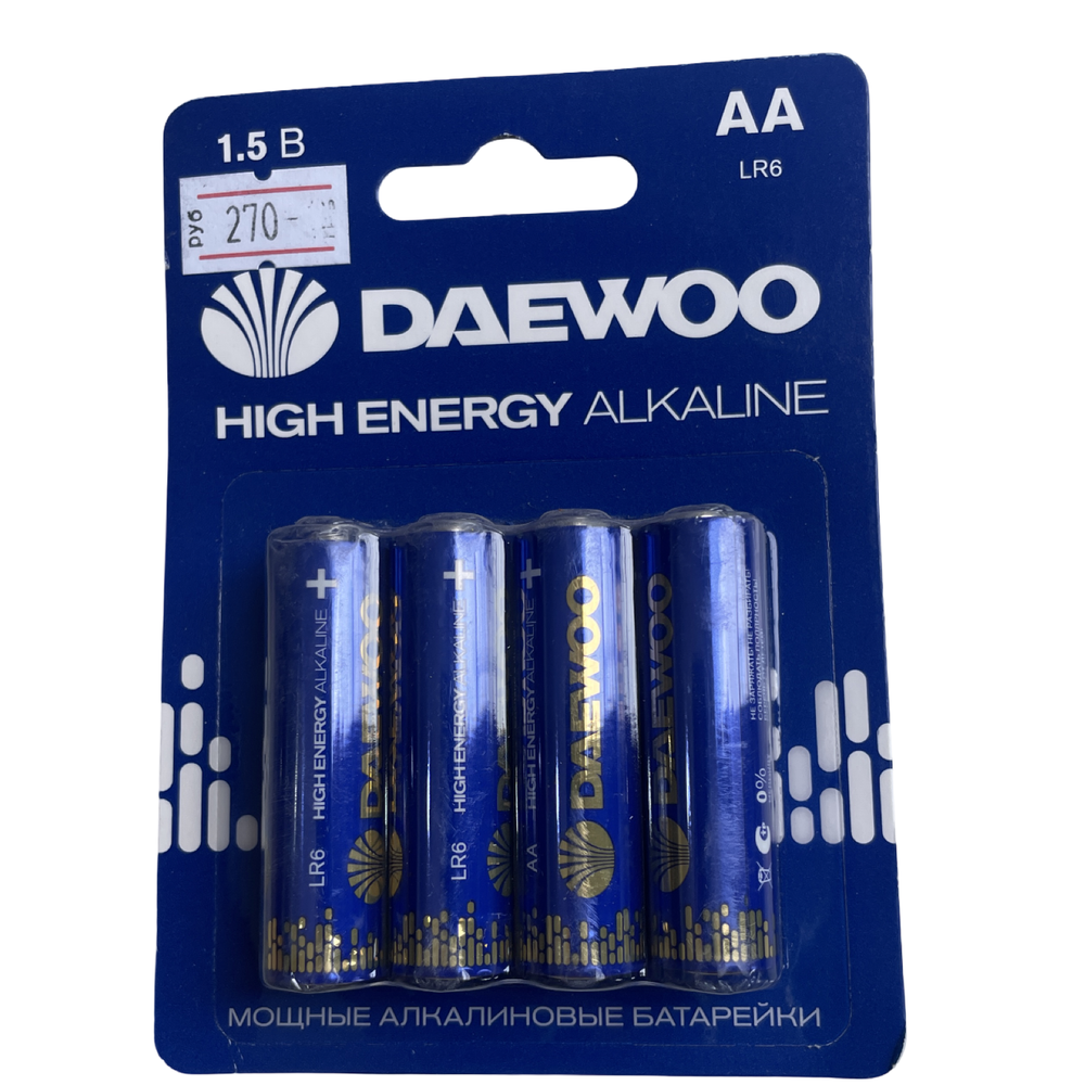 Батарейка Daewoo LR03 4BL HIGH ENERGY Alkaline 2021, 4шт