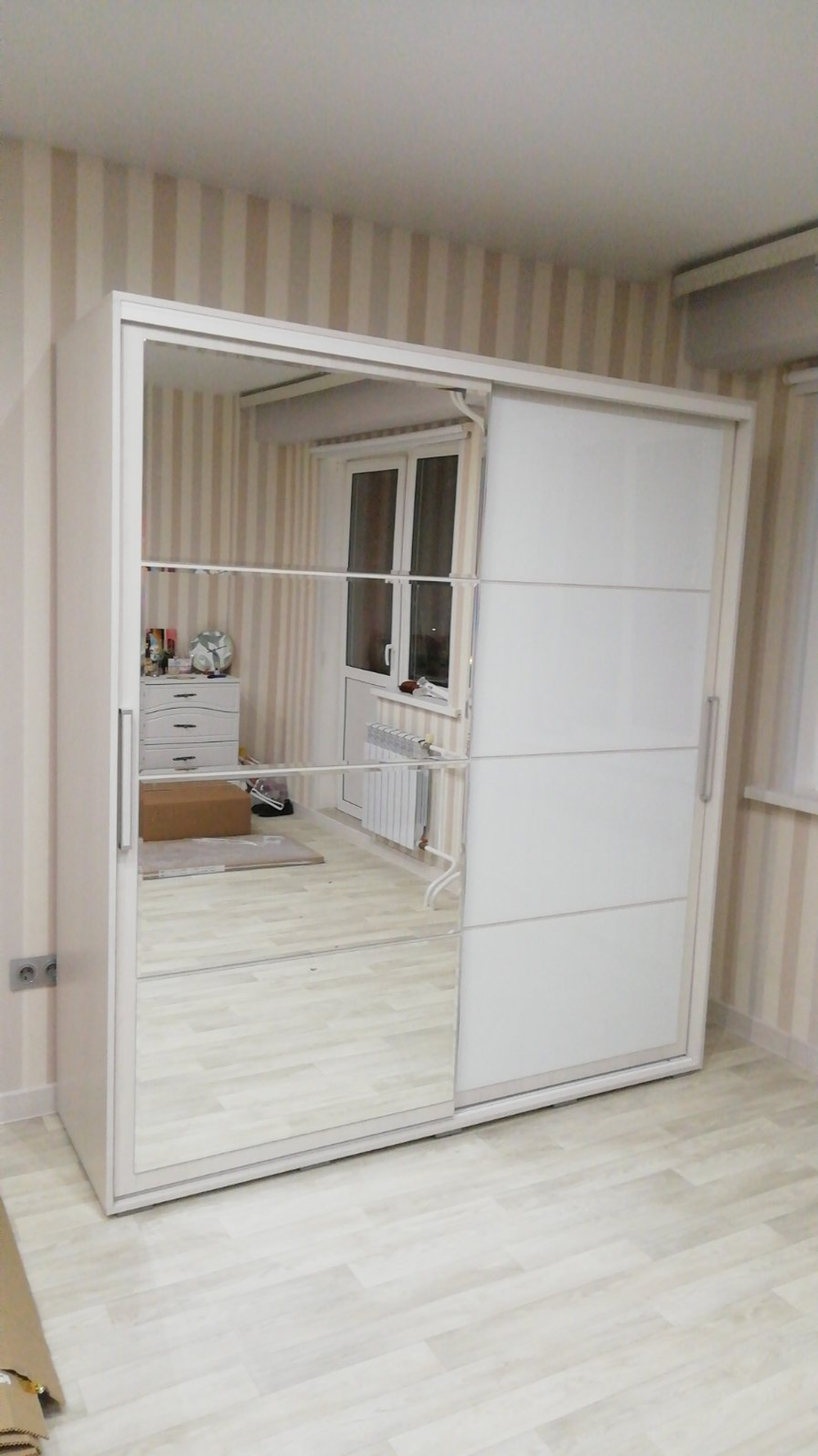 Шкаф-купе Крафт 6 Ясень белый