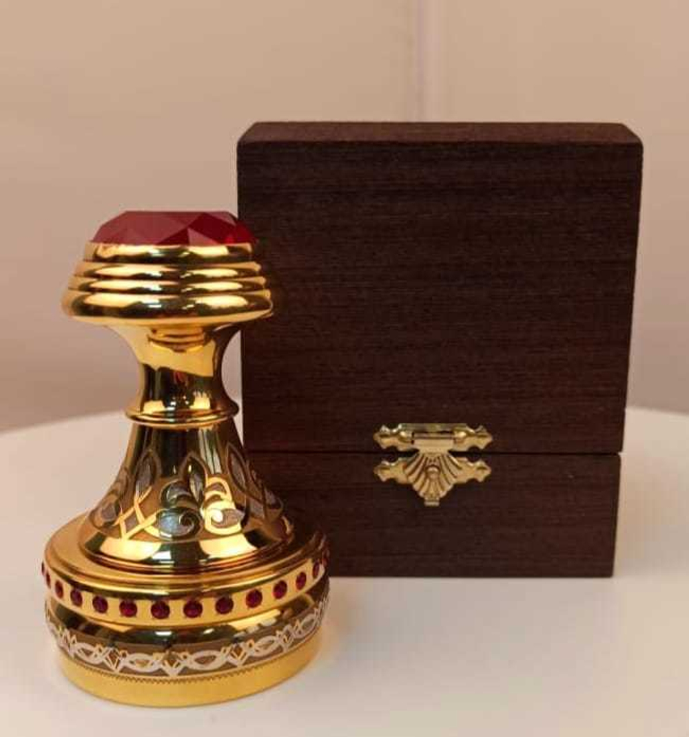 Оснастка с красным фианитом "Узорная" 4