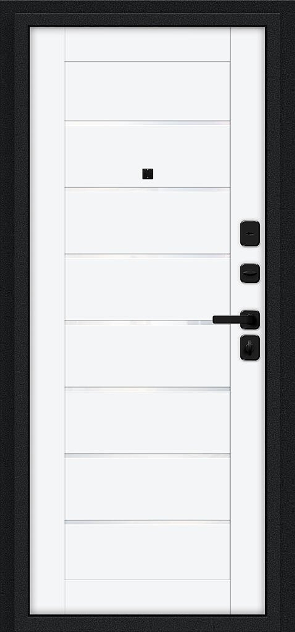 Техно/SBlack Букле черное/White Silk 205*86 правое