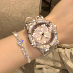 DAVENA Possession Collection Dreamy Butterfly Mother Of Pearl Tray Quartz Movement Genuine Leather Strap Watch