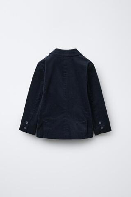 ZARA БЛЕЙЗЕР КОСТЮМНЫЙ БАРХАТНЫЙ, МОРСКОЙ СИНИЙ