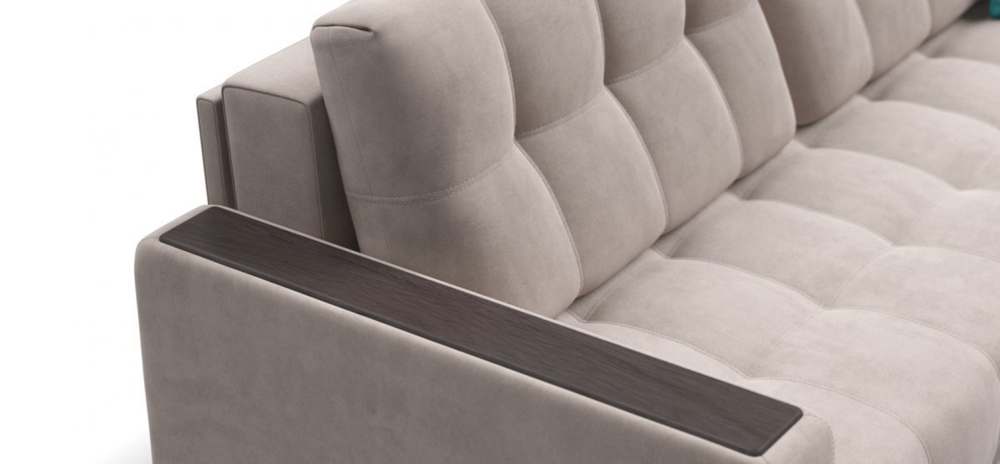 Угловой диван Босс Макс Велюр Монолит латте