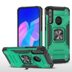 Противоударный чехол Strong Armour Case с кольцом для Huawei Y7p 2020 / P40 Lite E (Зеленый)