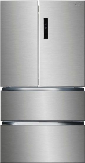 Холодильник Ginzzu NFK-470 стальной