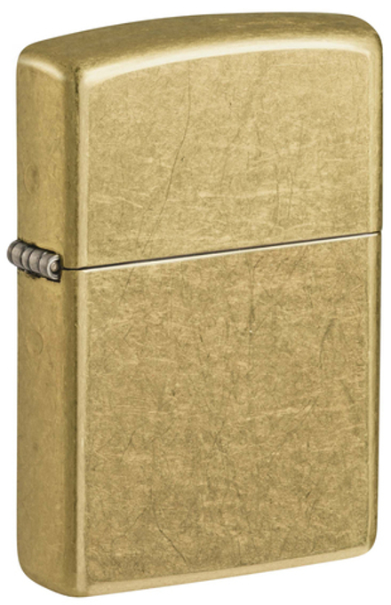 48267 Зажигалка ZIPPO Classic Street Brass, латунь/сталь, золотистая, 38x13x57 мм