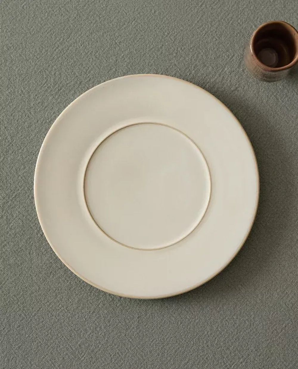 ZARA HOME ТАРЕЛКА С КАЙМОЙ, БЕЛЫЙ