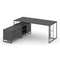 Rift Direct Стол руководителя на опорной тумбой RF.SRT-25 (L) Антрацит NEW/Металл Антрацит NEW/Черны