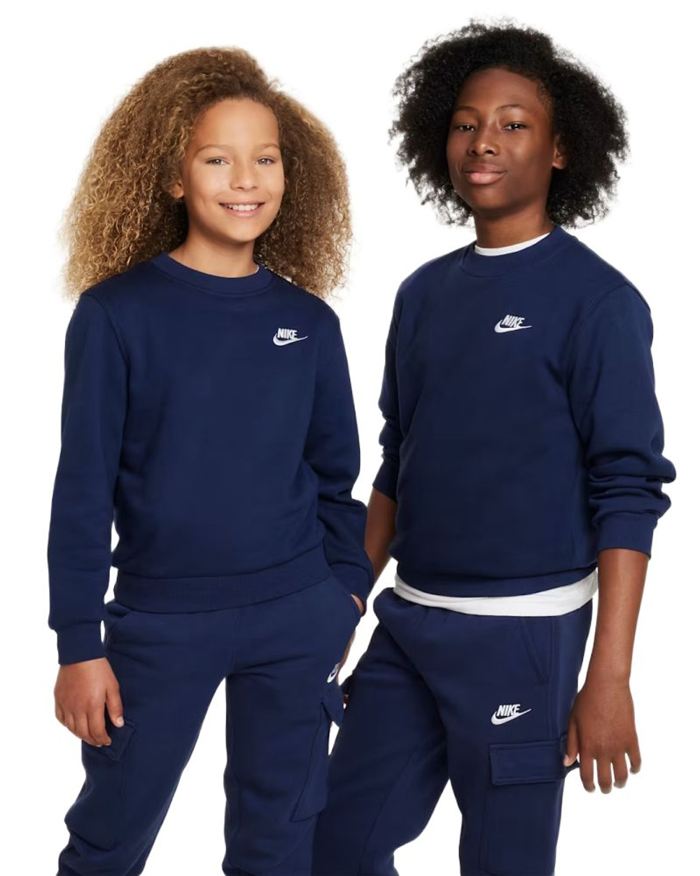 Кофта для девочки теннисная Nike Kids Sportswear Club Fleece - midnight navy/white