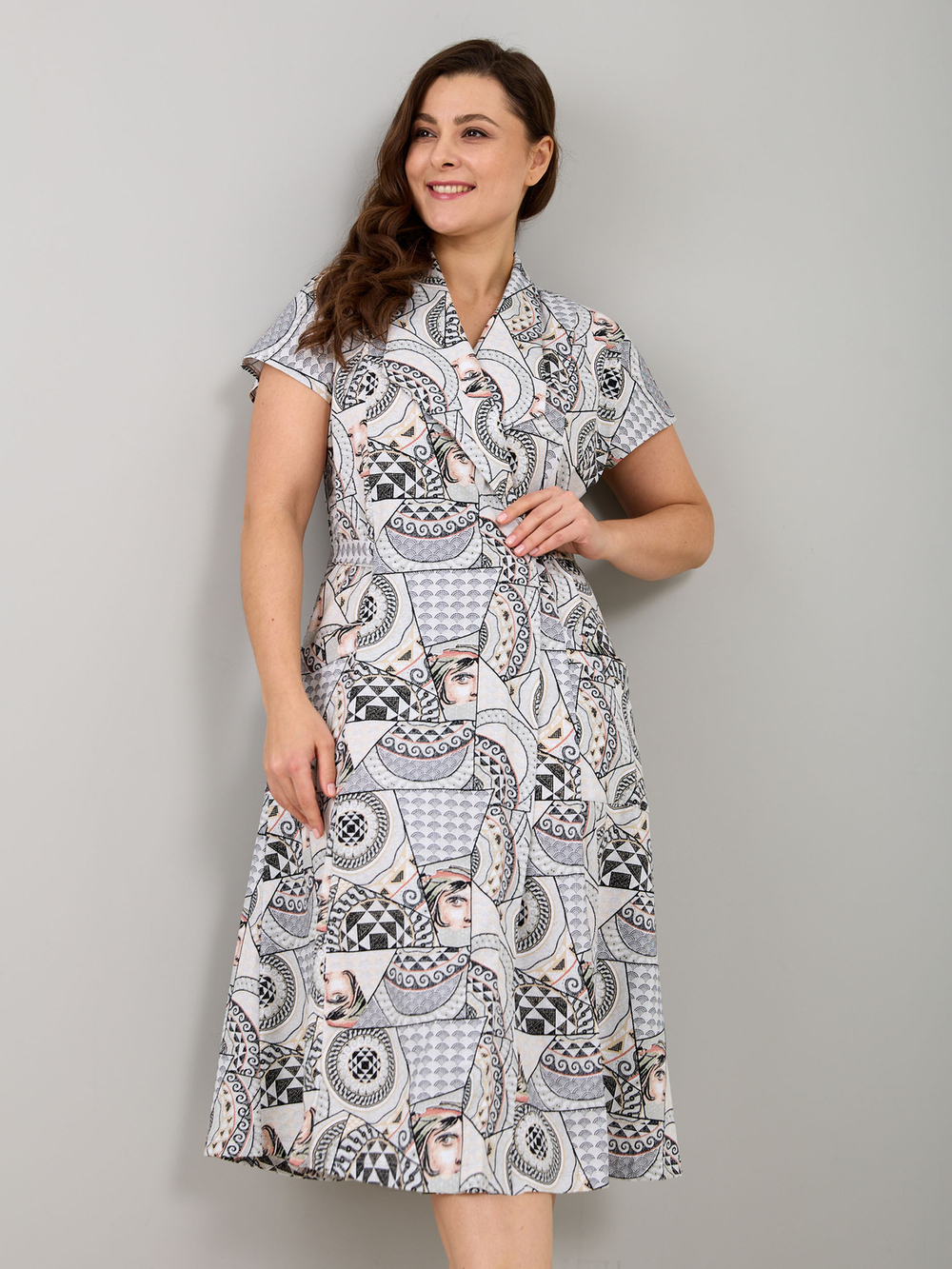 Халат Х-044/греция-мозаика