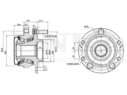 Ступица передняя (с ABS) UNIO HUB-20101