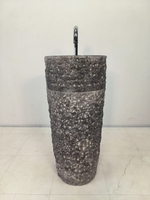 Раковина напольная из мрамора Pedestal Grey Marmo MN-65925 40х40х90 из натурального камня