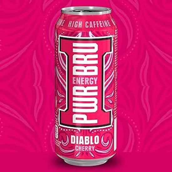 Энергетический напиток PWR BRU Diablo Cherry (Вишня) 500мл (Великобритания)