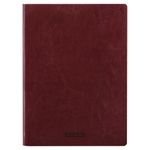 Тетрадь 60 л. в клетку обложка гладкий кожзам, сшивка, А4 (210х297мм), БОРДОВЫЙ, BRAUBERG VIVA, 403908