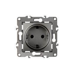 Розетка ЭРА Серия 12 12-2102-12 2P+E Schuko со шторками 16A-250В IP20 графит